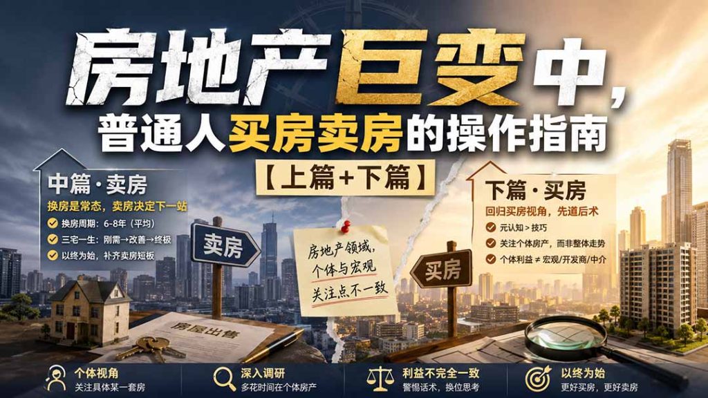 付费文章:房地产巨变中,普通人买房卖房的操作指南【上篇+下篇】-优创圈